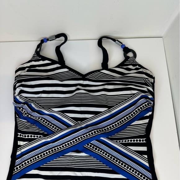 Sunflair black and blue one piece bathing suit nwt - Picture 2 of 9
